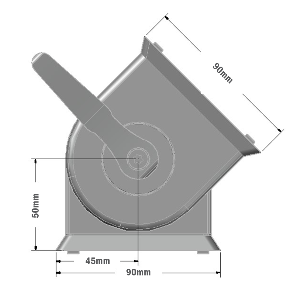 42-110-1 MODULAR SOLUTIONS PIVOT JOINT<br>45MM X 90MM PIVOT JOINT WITH LOCKING HANDLE